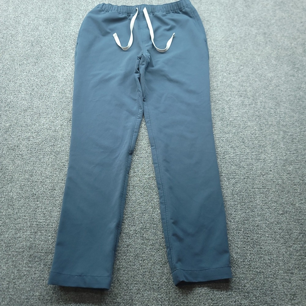 FIGS Technical Collection Blue Gray Scrub Pants Small 1000205 Drawstring Waist